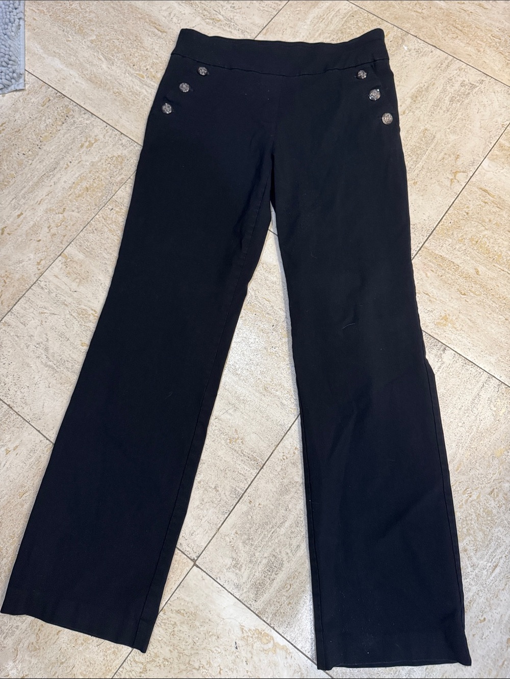Roz & Ali Black Pants with Logo Label